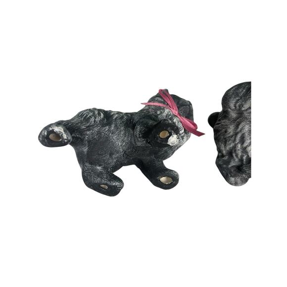 Vintage Cat Figurines Gray Kittens Ceramic Kitschy Set of 2 - Picture 3 of 7